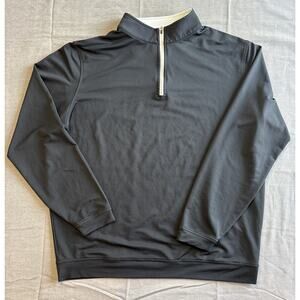 Peter Millar 1/4 Zip Pullover Mens XL Black Wicking Lightweight Golf